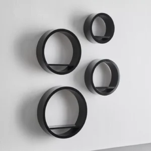 Round Wall Shelf -wooden and Set of 4